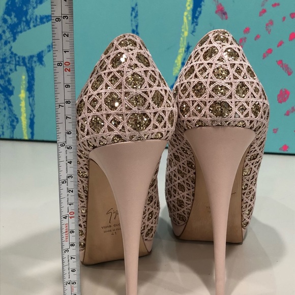 Pink and gold Giuseppe Zanotti platform heels 41 - Picture 6 of 8